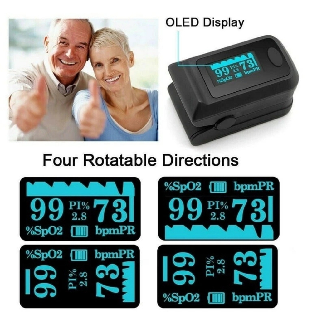 Finger Tip Pulse Oximeter LED Display SpO2 Blood Oxygen Finger Oximeter